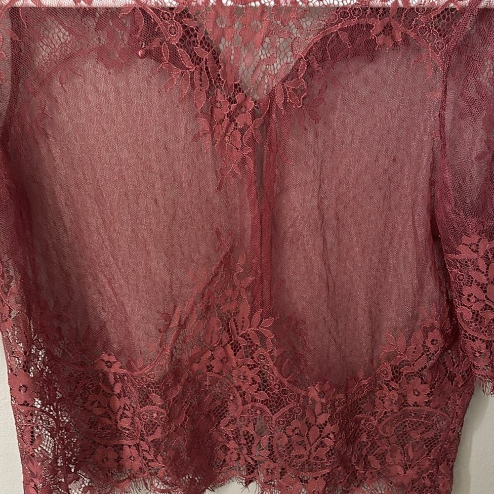intu lace, sheer cover top to be worn over a dress or a tank top - Picture 2 of 5